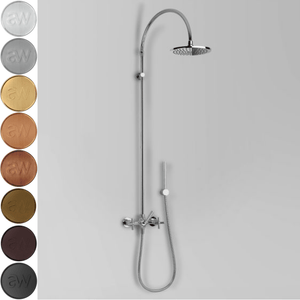 Astra Walker Shower Astra Walker Icon + Exposed Shower Set with Taps, Diverter & Single Function Hand Shower on Wall Hook