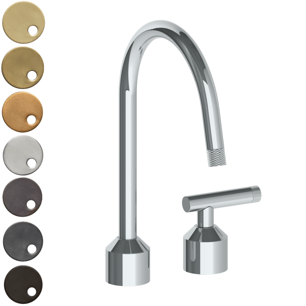 The Watermark Collection Kitchen Taps Polished Chrome The Watermark Collection Urbane 2 Hole Kitchen Set with Swan Spout | Astor Handle