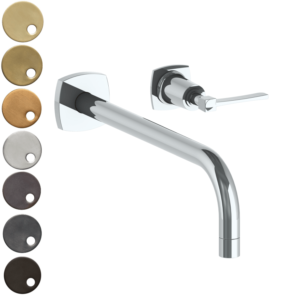 The Watermark Collection Basin Taps Polished Chrome The Watermark Collection Highline Wall Mounted 2 Hole Basin Set with 296mm Smooth Spout | Lever Handle