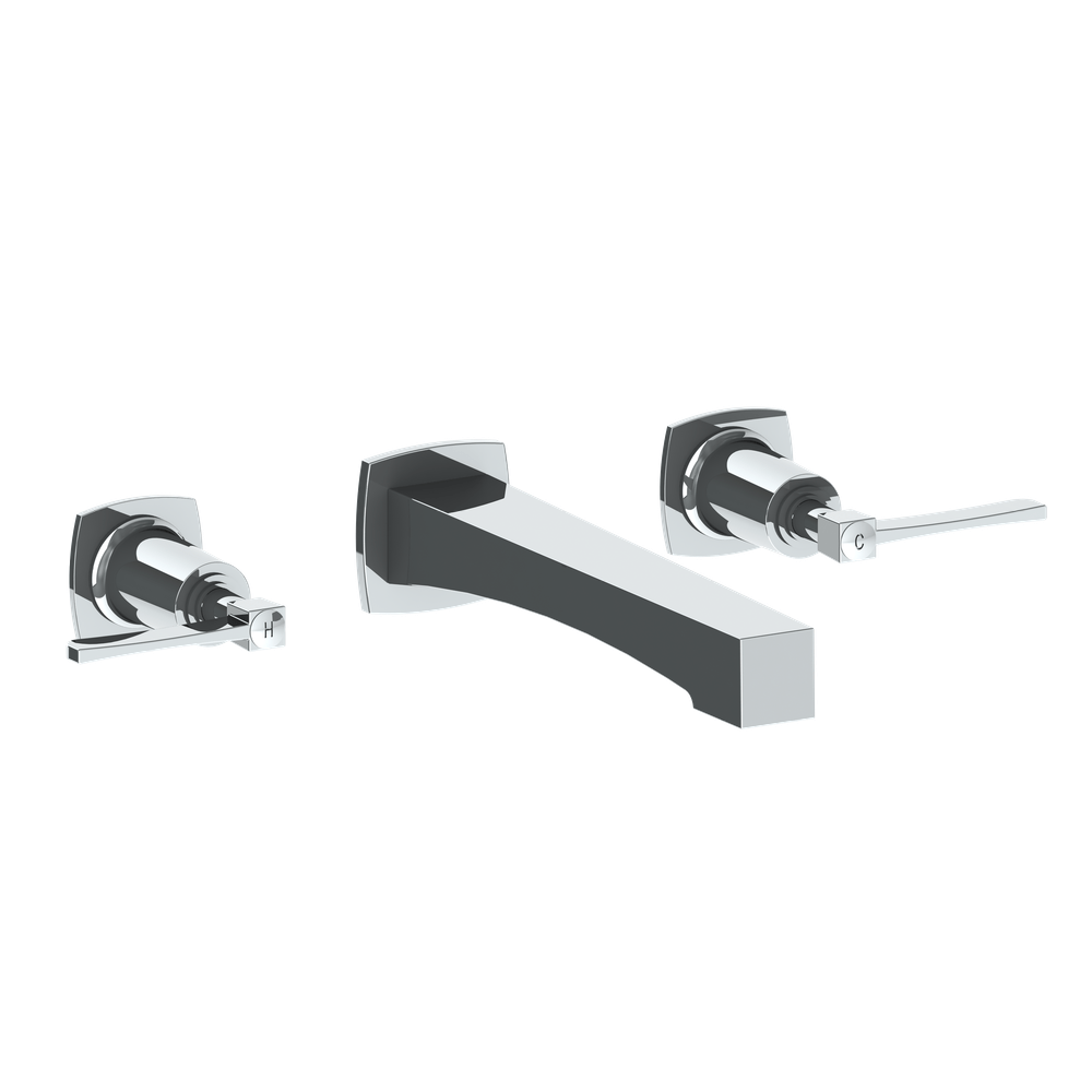 The Watermark Collection Basin Taps Polished Chrome The Watermark Collection Highline Wall Mounted 3 Hole Basin Set with Transitional Spout | Lever Handle