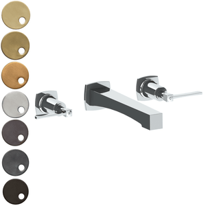 The Watermark Collection Basin Taps Polished Chrome The Watermark Collection Highline Wall Mounted 3 Hole Basin Set with Transitional Spout | Lever Handle