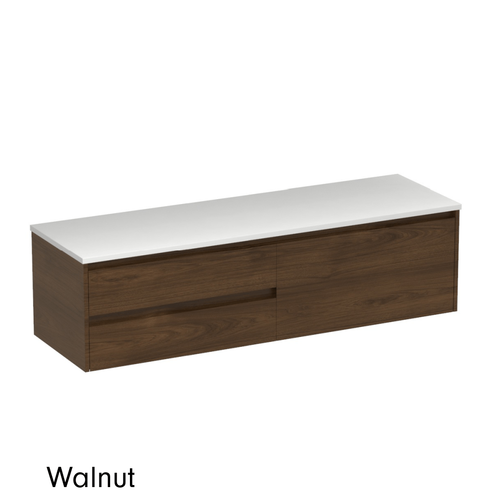 Progetto Vanity Stanza Opaco 1500 3 Drawer Right Vanity