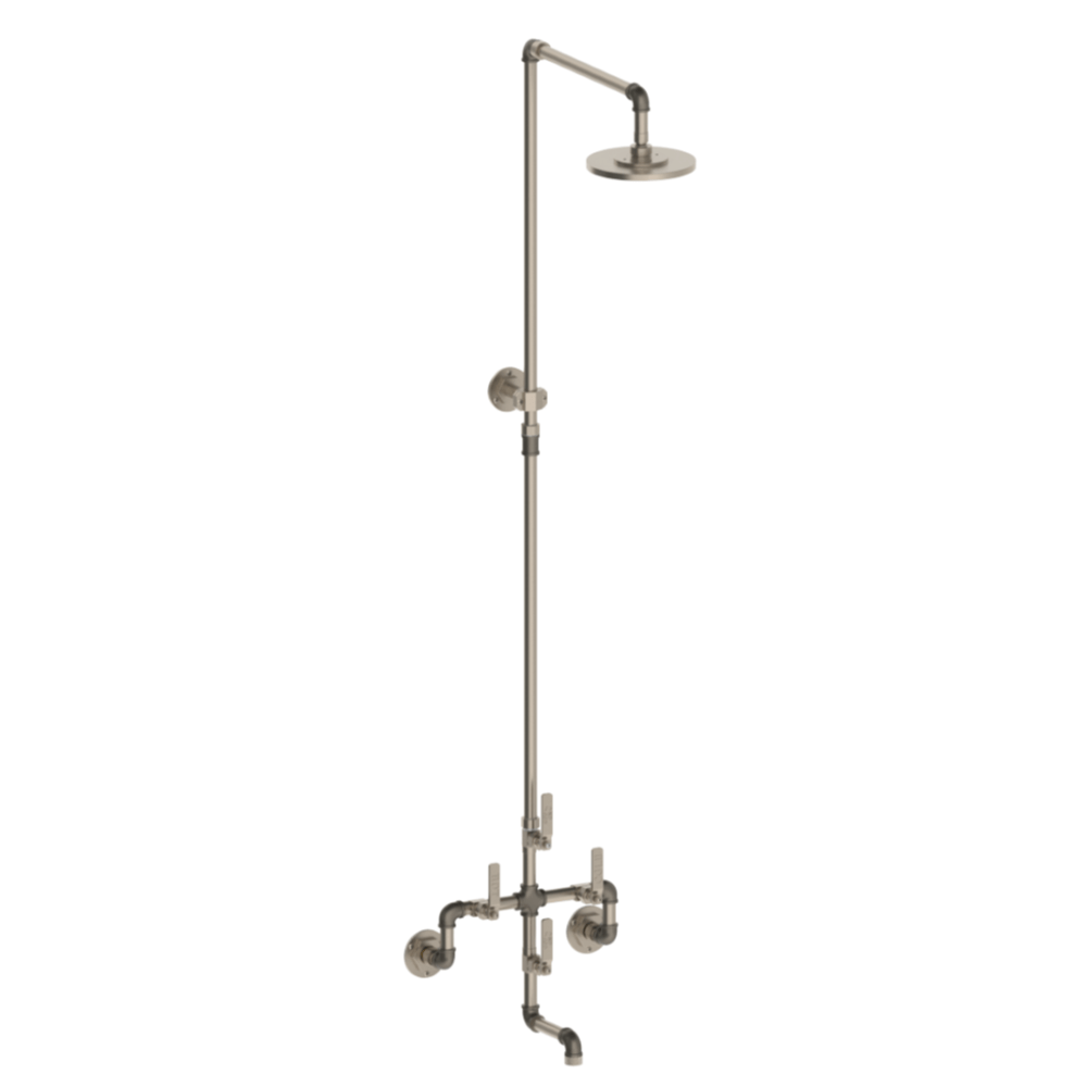 The Watermark Collection Shower Polished Chrome The Watermark Collection Elan Vital Wall Mounted Exposed Thermostatic Bath & Deluge Shower Set