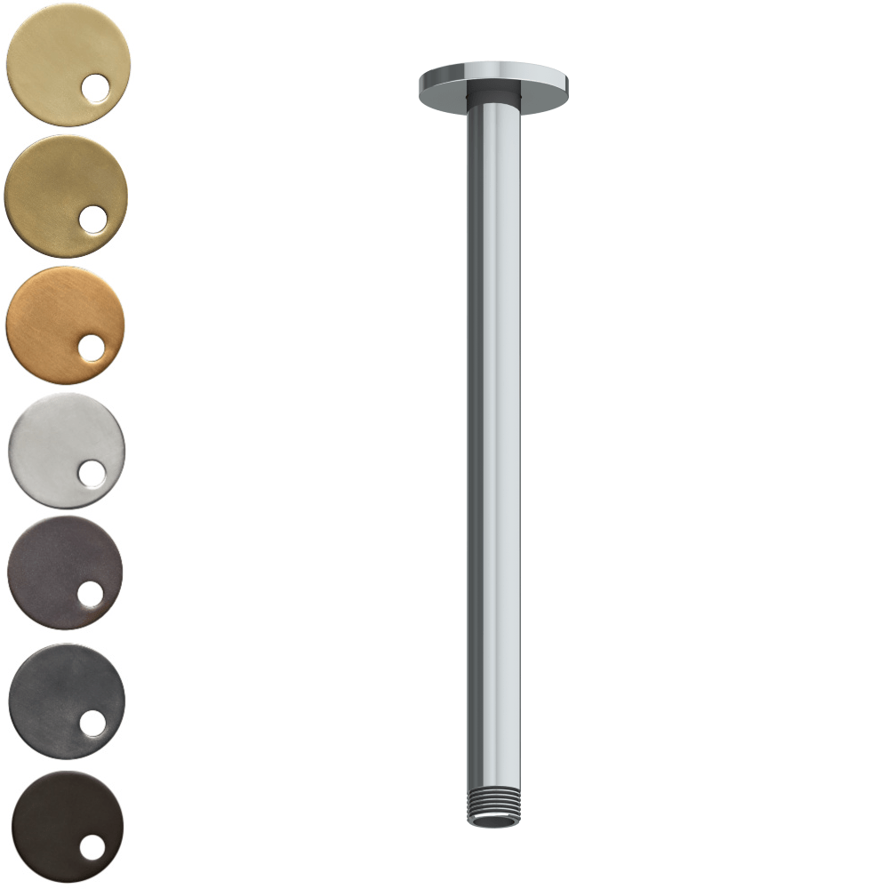 The Watermark Collection Shower Polished Chrome The Watermark Collection Titanium Ceiling Mounted Shower Arm 290mm