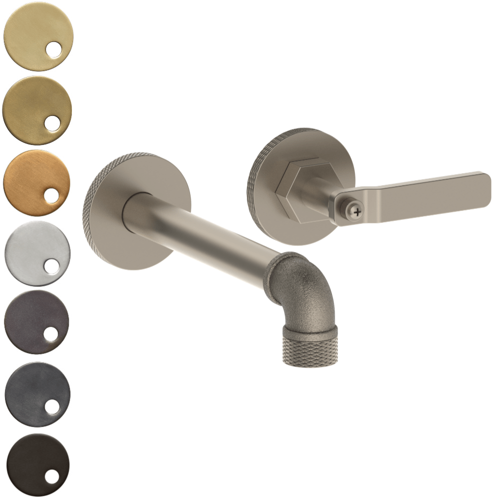 The Watermark Collection Basin Taps Polished Chrome The Watermark Collection Elan Vital Wall Mounted 2 Hole Basin Set with 215mm Spout