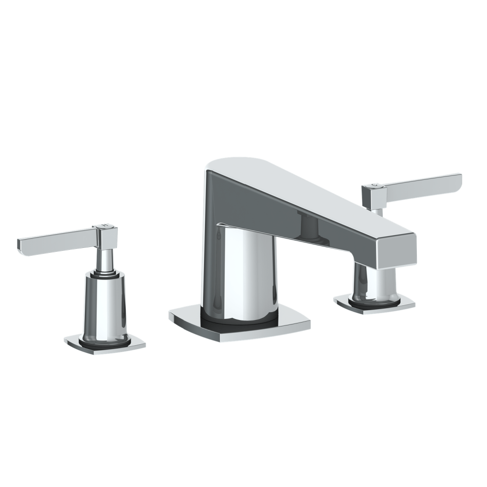 The Watermark Collection Basin Taps Polished Chrome The Watermark Collection Highline 3 Hole Bath Set with Transitional Spout | Lever Handle