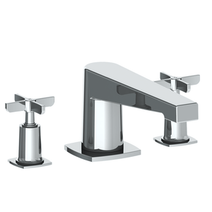 The Watermark Collection Basin Taps Polished Chrome The Watermark Collection Highline 3 Hole Bath Set with Transitional Spout | Cross Handle