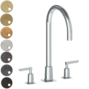 The Watermark Collection Basin Taps Polished Chrome The Watermark Collection Highline 3 Hole Bath Set with Smooth Spout | Lever Handle