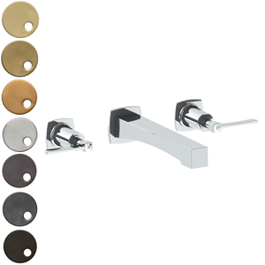 The Watermark Collection Basin Taps Polished Chrome The Watermark Collection Highline Wall Mounted 3 Hole Bath Set with Transitional Spout | Lever Handle