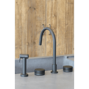The Watermark Collection Kitchen Tap The Watermark Collection Elements 3 Hole Kitchen Set with Seperate Pull Out Rinse Spray | Scallop Insert