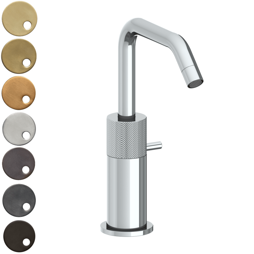 The Watermark Collection Basin Taps Polished Chrome The Watermark Collection Titanium Monoblock Mixer with Angled Spout