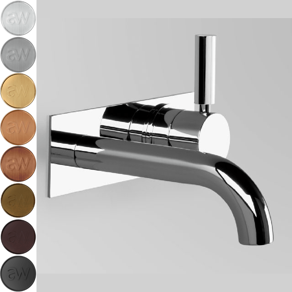 Astra Walker Basin Taps Astra Walker Icon + Lever Wall Mixer Set on Backplate with 155mm Spout