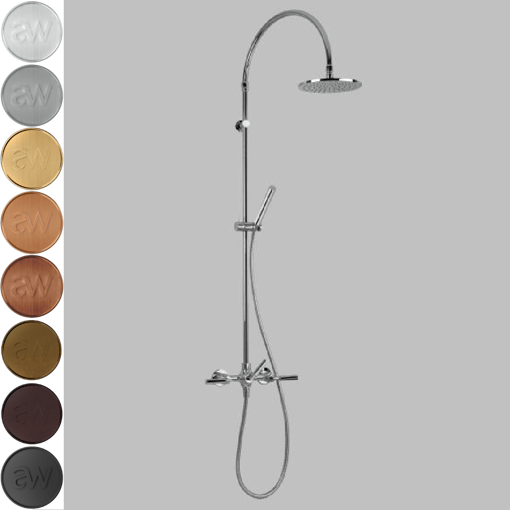 Astra Walker Shower Astra Walker Icon + Lever Exposed Shower Set with Taps, Diverter & Single Function Hand Shower