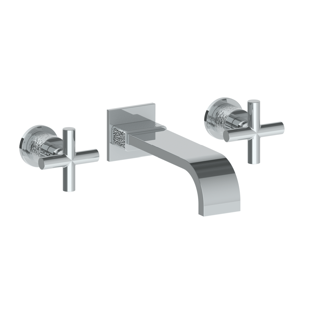 The Watermark Collection Bath Taps Polished Chrome The Watermark Collection Sense Wall Mounted 3 Hole Bath Set | Cross Handle