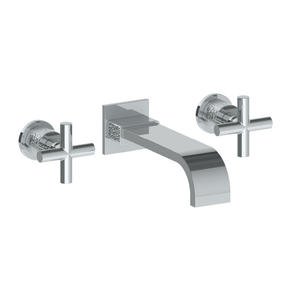 The Watermark Collection Bath Taps Polished Chrome The Watermark Collection Sense Wall Mounted 3 Hole Bath Set | Cross Handle