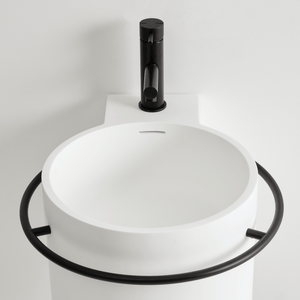 United Products Basins United Products Halo Wall Mount Basin with Matte Black Ring