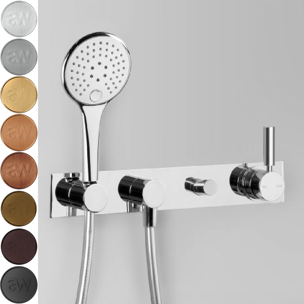 Astra Walker Wall Mixers Astra Walker Icon + Lever Multi-Function Hand Shower & Mixer with Diverter on Backplate