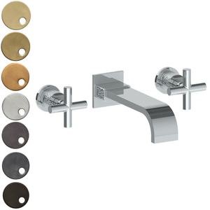 The Watermark Collection Bath Taps Polished Chrome The Watermark Collection Sense Wall Mounted 3 Hole Bath Set | Cross Handle