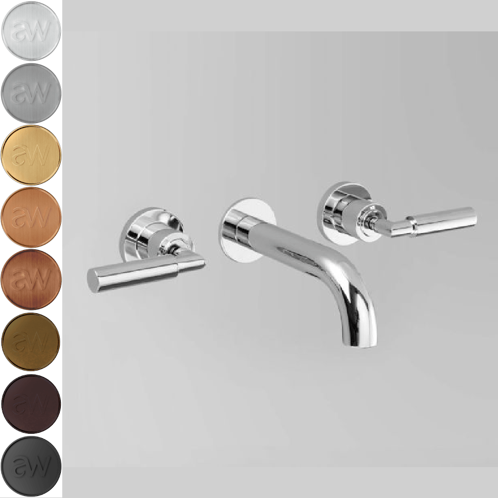 Astra Walker Basin Taps Astra Walker Icon + Lever Wall Set with 155mm Spout