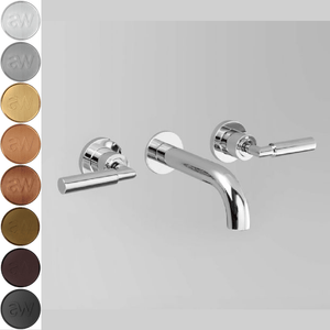 Astra Walker Basin Taps Astra Walker Icon + Lever Wall Set with 155mm Spout