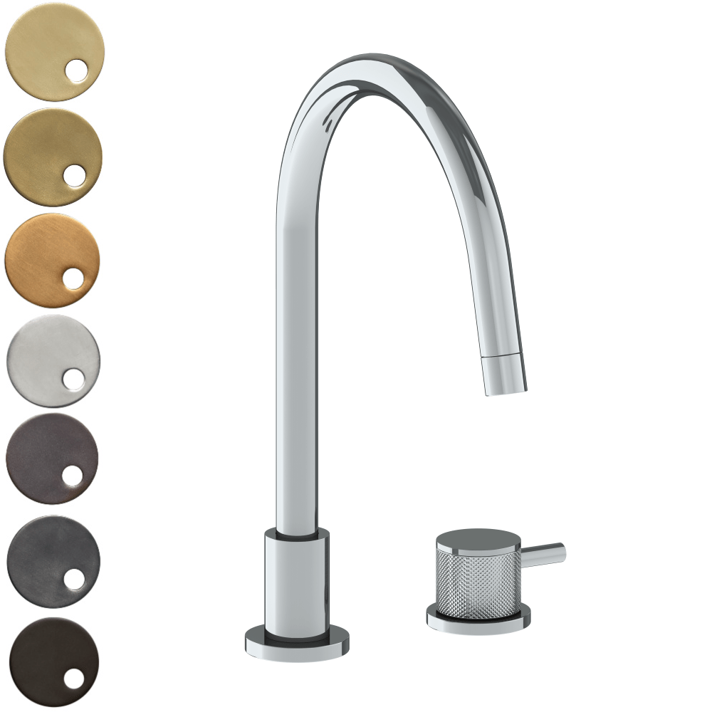 The Watermark Collection Kitchen Tap Polished Chrome The Watermark Collection Titanium 2 Hole Kitchen Set