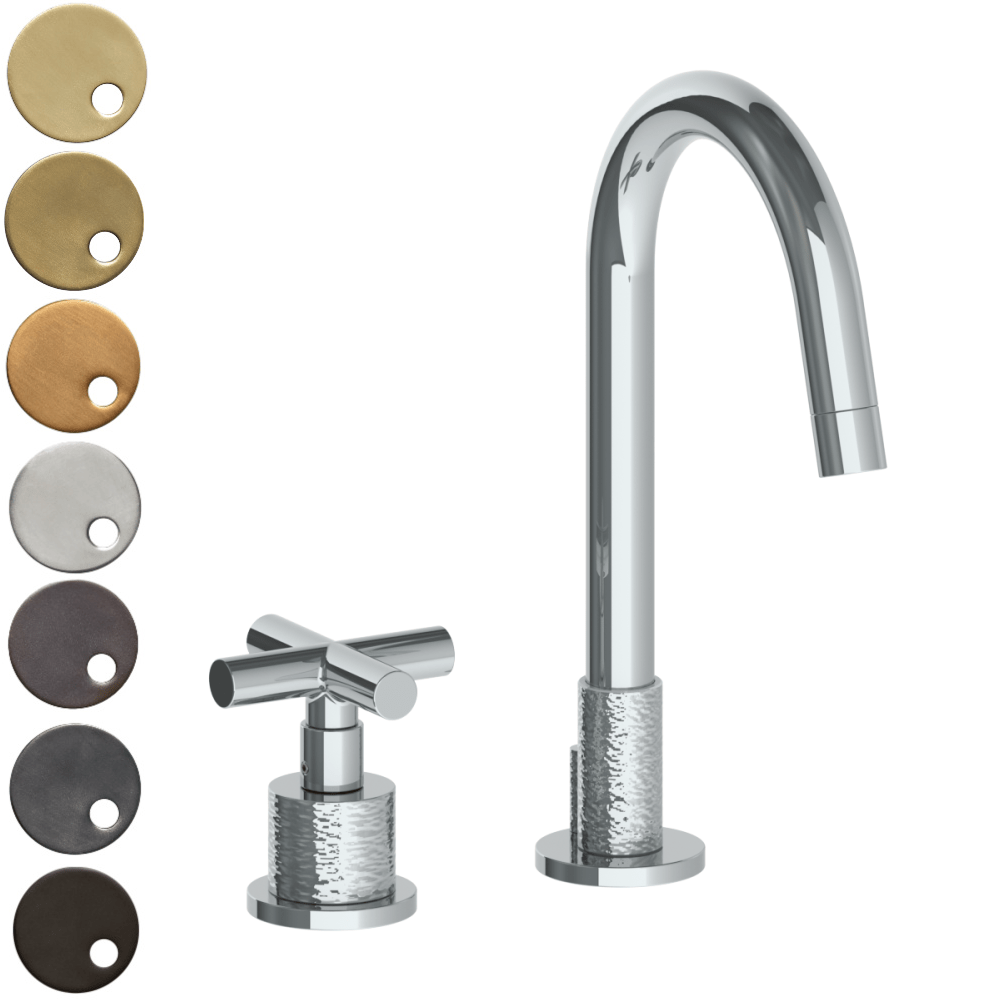 The Watermark Collection Basin Taps Polished Chrome The Watermark Collection Sense 2 Hole Basin Set | Cross Handle