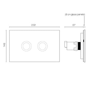 Plumbline Flush Plate Speedo Mod Flush Panel | Black Glass/Black