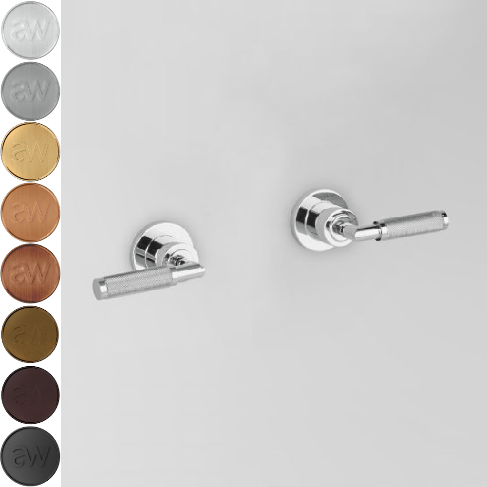 Astra Walker Wall Mixers Astra Walker Knurled Icon + Lever Wall Tap Set