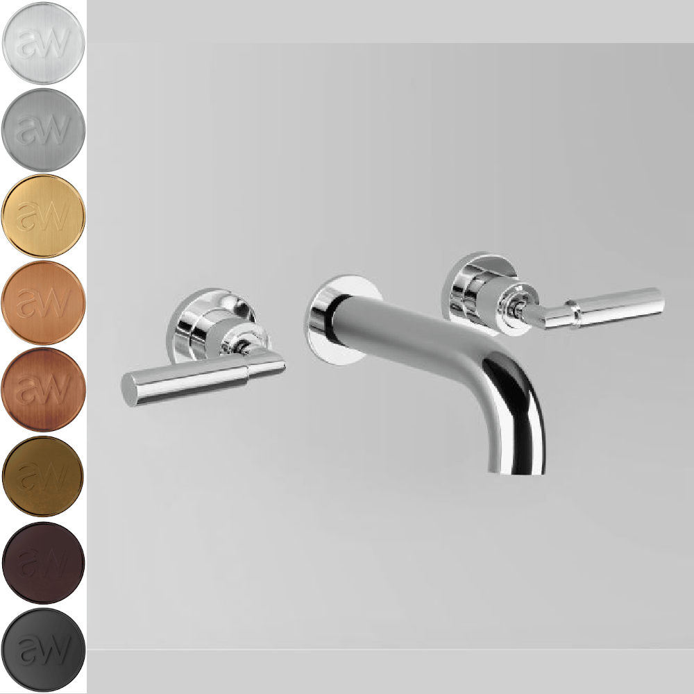 Astra Walker Basin Taps Astra Walker Icon + Lever Wall Set with 200mm Spout