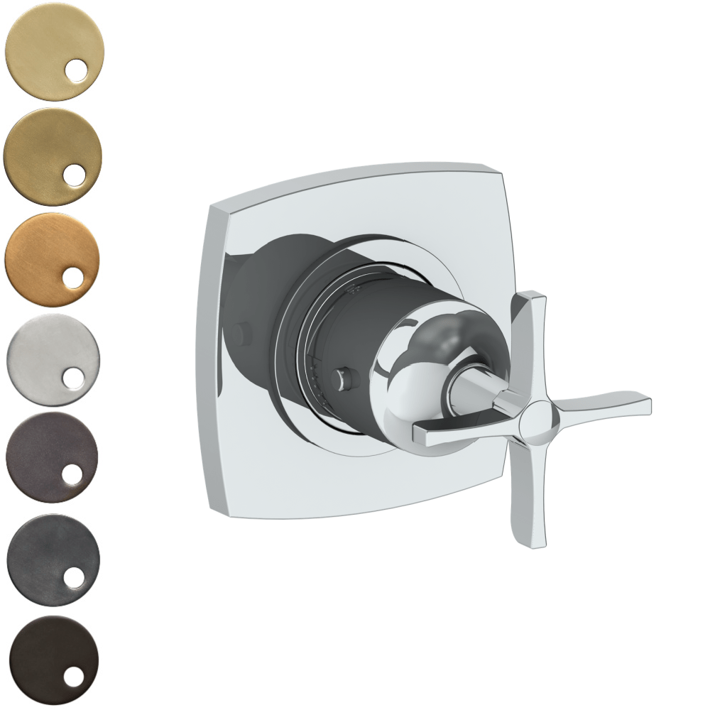 The Watermark Collection Mixer Polished Chrome The Watermark Collection Highline Mini Thermostatic Shower Mixer | Cross Handle