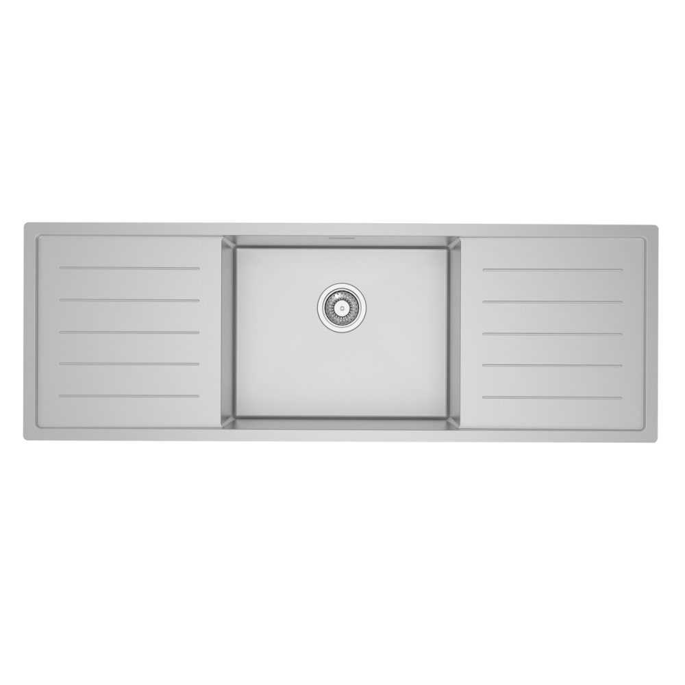 Sergio Kitchen Sinks Sergio Urbane Handmade Single Sink with Double Drainers | 500 x 400mm