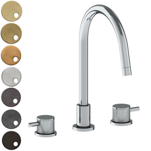 The Watermark Collection Kitchen Tap Polished Chrome The Watermark Collection Titanium 3 Hole Kitchen Set