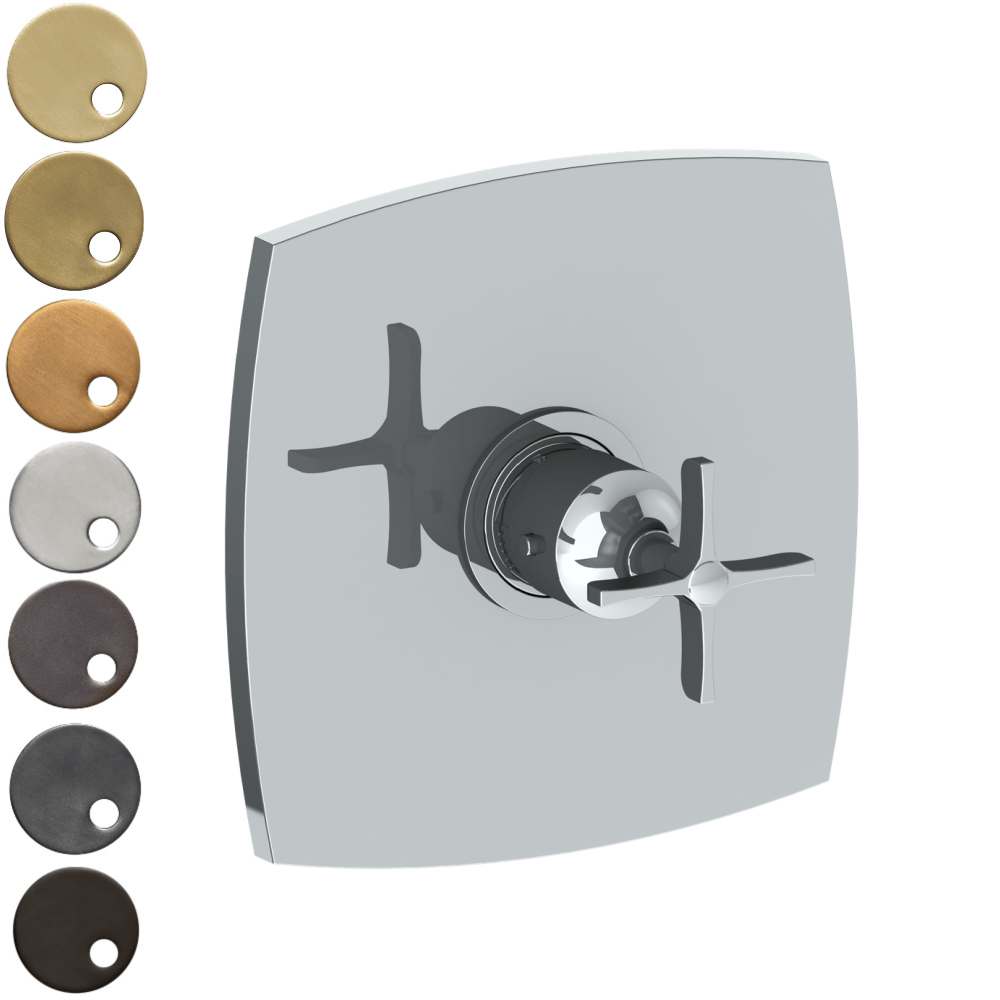 The Watermark Collection Mixer Polished Chrome The Watermark Collection Highline Thermostatic Shower Mixer | Cross Handle