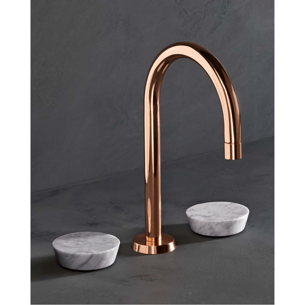The Watermark Collection Basin Taps The Watermark Collection Zen 3 Hole Basin Set with Swan Spout
