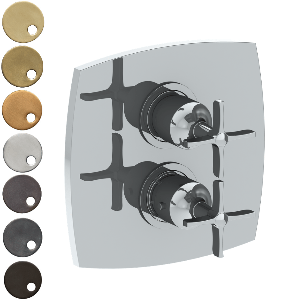 The Watermark Collection Mixer The Watermark Collection Highline Thermostatic Shower Mixer with Diverter | Cross Handle