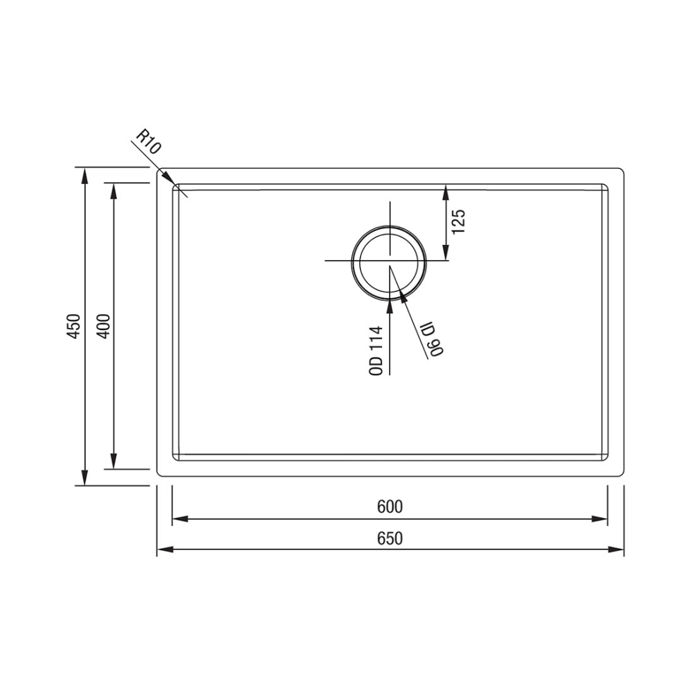 Sergio Kitchen Sinks Sergio Urbane Handmade Single Sink | 600 x 400mm