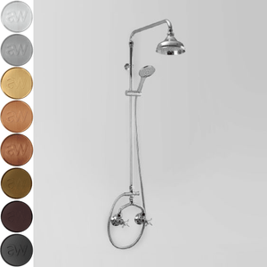 Astra Walker Showers Astra Walker Olde English Exposed Shower Set with Taps, Diverter & Multi-Function Hand Shower