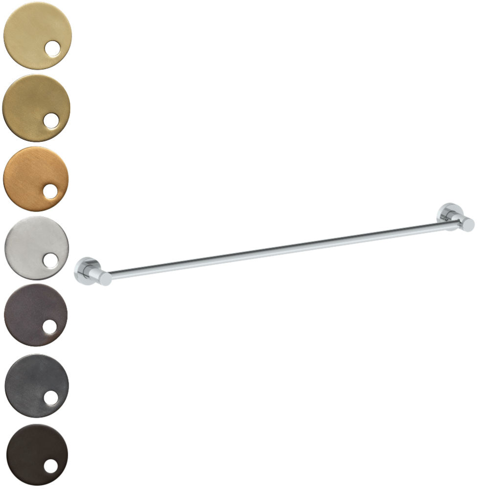 The Watermark Collection Bathroom Accessories Polished Chrome The Watermark Collection Titanium Towel Rail 762mm