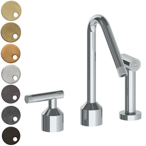 The Watermark Collection Kitchen Taps Polished Chrome The Watermark Collection Urbane 2 Hole Kitchen Set with Angled Spout & Separate Pull Out Rinse Spray | Astor Handle