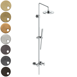 The Watermark Collection Shower Polished Chrome The Watermark Collection Highline Exposed Deluge Shower & Hand Shower Set | Cross Handle