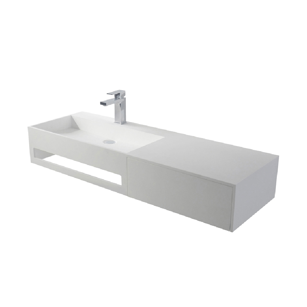 Plumbline Vanities Axa 1200 Vanity | Wall Basin with Drawer