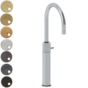 The Watermark Collection Basin Taps Polished Chrome The Watermark Collection Titanium Tall Monoblock Mixer with Swan Spout