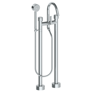 The Watermark Collection Freestanding Bath Fillers Polished Chrome The Watermark Collection Sense Freestanding Bath Set with Volume Hand Shower | Dial Handle