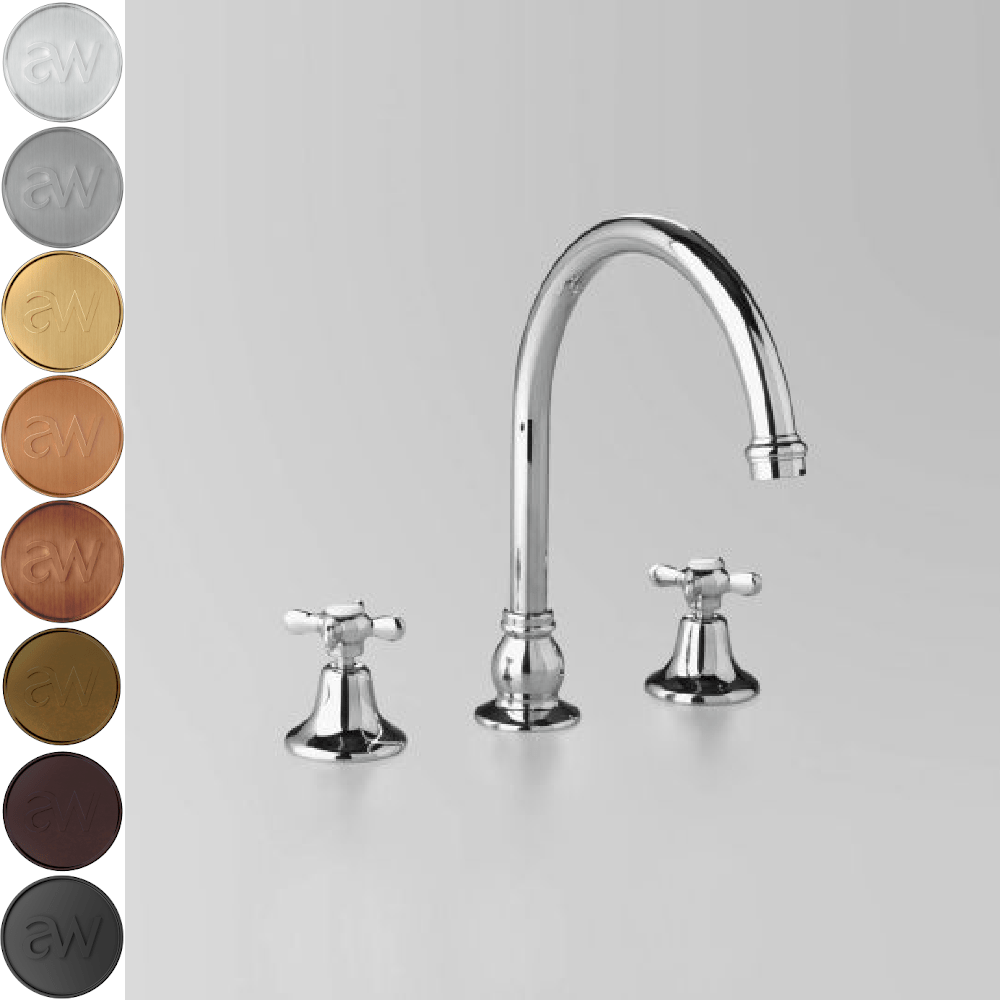Astra Walker Basin Taps Astra Walker Olde English Gooseneck Hob Set