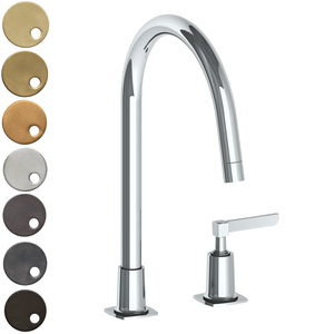 The Watermark Collection Kitchen Tap Polished Chrome The Watermark Collection Highline 2 Hole Kitchen Set | Lever Handle