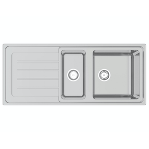 Burns and Ferrall Kitchen Sinks Burns & Ferrall Classic Delta Double Sink with Drainer | 200 + 380mm