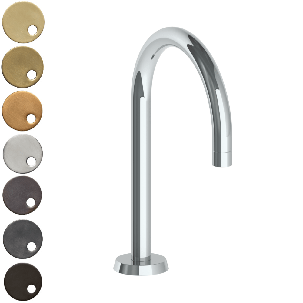 The Watermark Collection Spouts Polished Chrome The Watermark Collection Zen Hob Mounted Swan Bath Spout