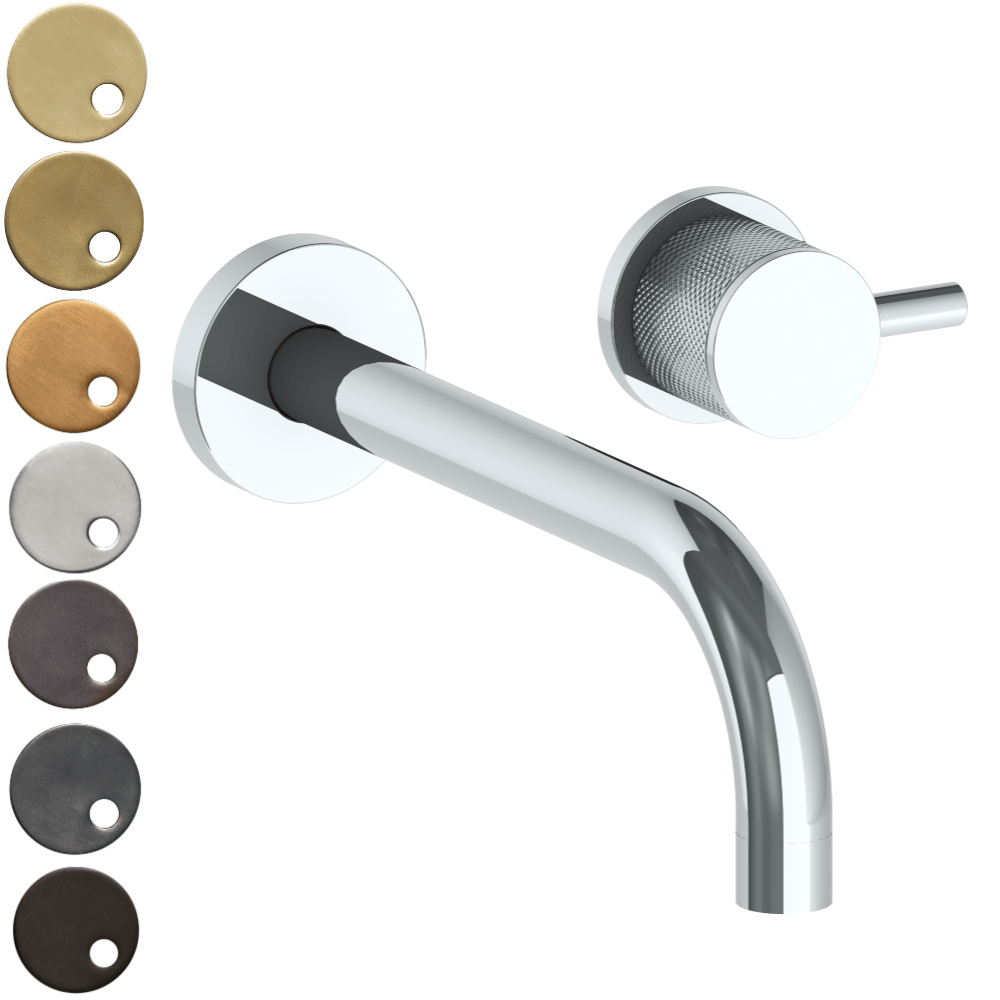 The Watermark Collection Basin Taps Polished Chrome The Watermark Collection Titanium Wall Mounted 2 Hole Basin Set with 212mm Spout