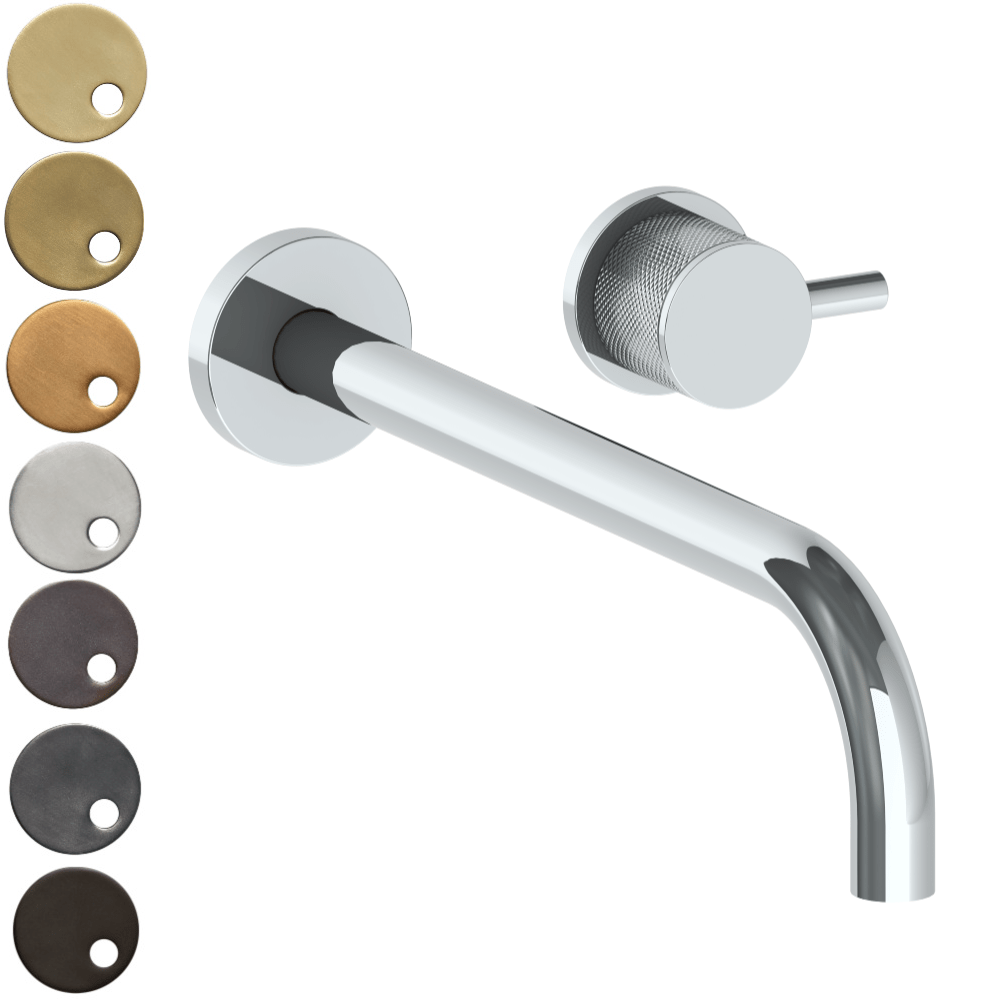 The Watermark Collection Basin Taps Polished Chrome The Watermark Collection Titanium Wall Mounted 2 Hole Basin Set with 296mm Spout