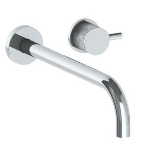 The Watermark Collection Basin Taps Polished Chrome The Watermark Collection Titanium Wall Mounted 2 Hole Basin Set with 296mm Spout